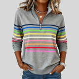 Prismette™ | Felpa a righe colorate con cerniera a un quarto