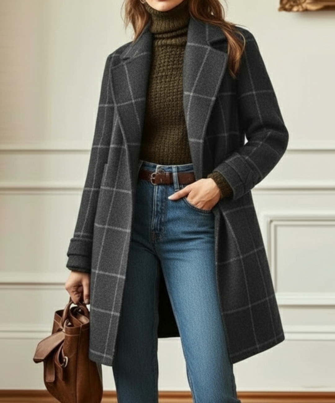Sybil | Windowpane Check Coat