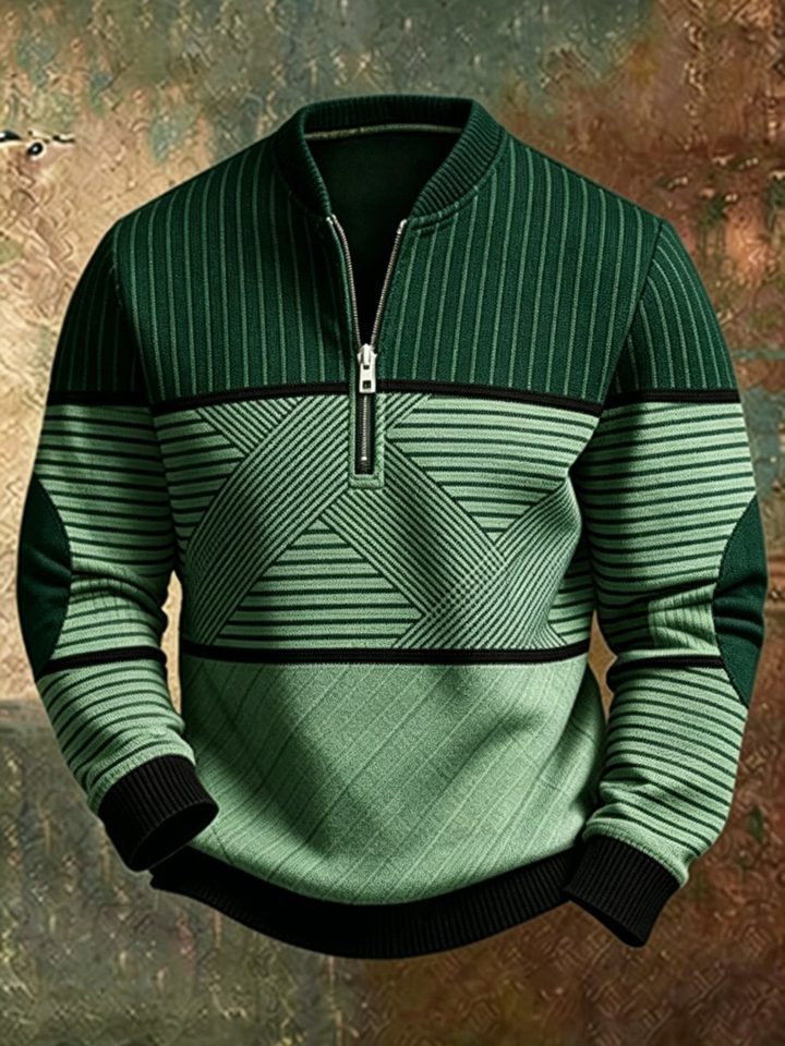Francesco | Elegante maglione da uomo con mezza zip
