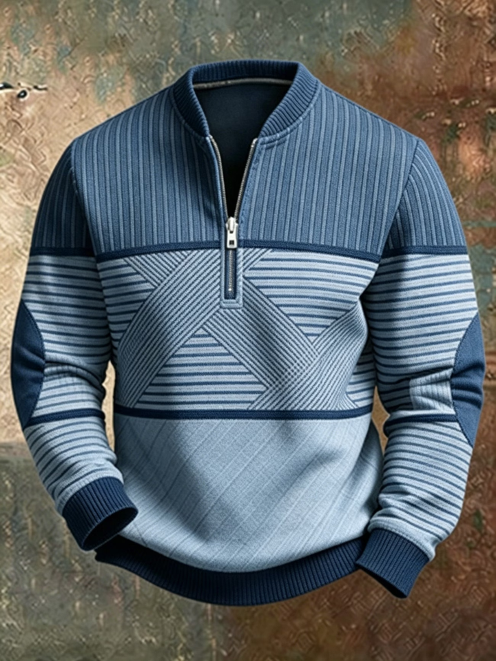 Francesco | Elegante maglione da uomo con mezza zip