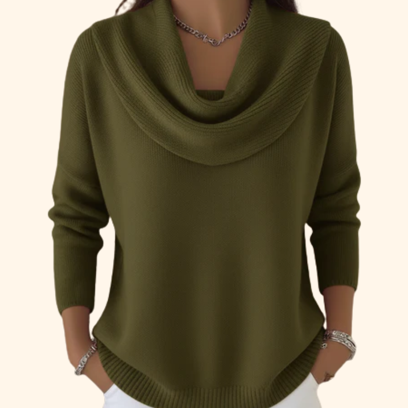 Juliette™ | Maglione con collo drappeggiato