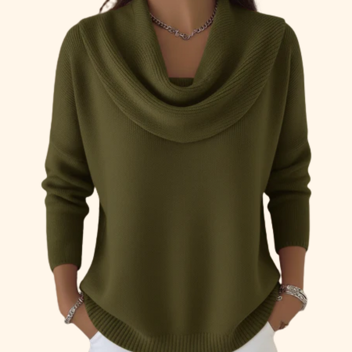 Juliette™ | Maglione con collo drappeggiato