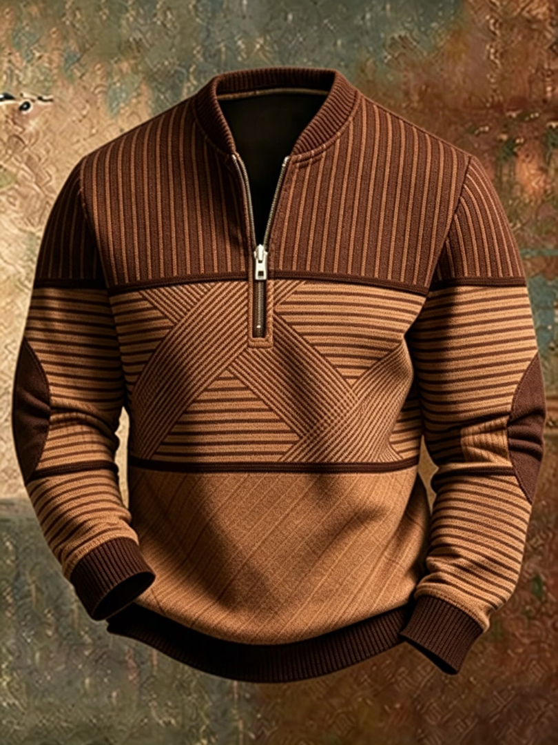 Francesco | Elegante maglione da uomo con mezza zip