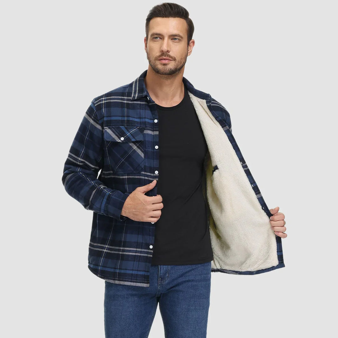 Leonardo | Giacca-camicia a quadri imbottita
