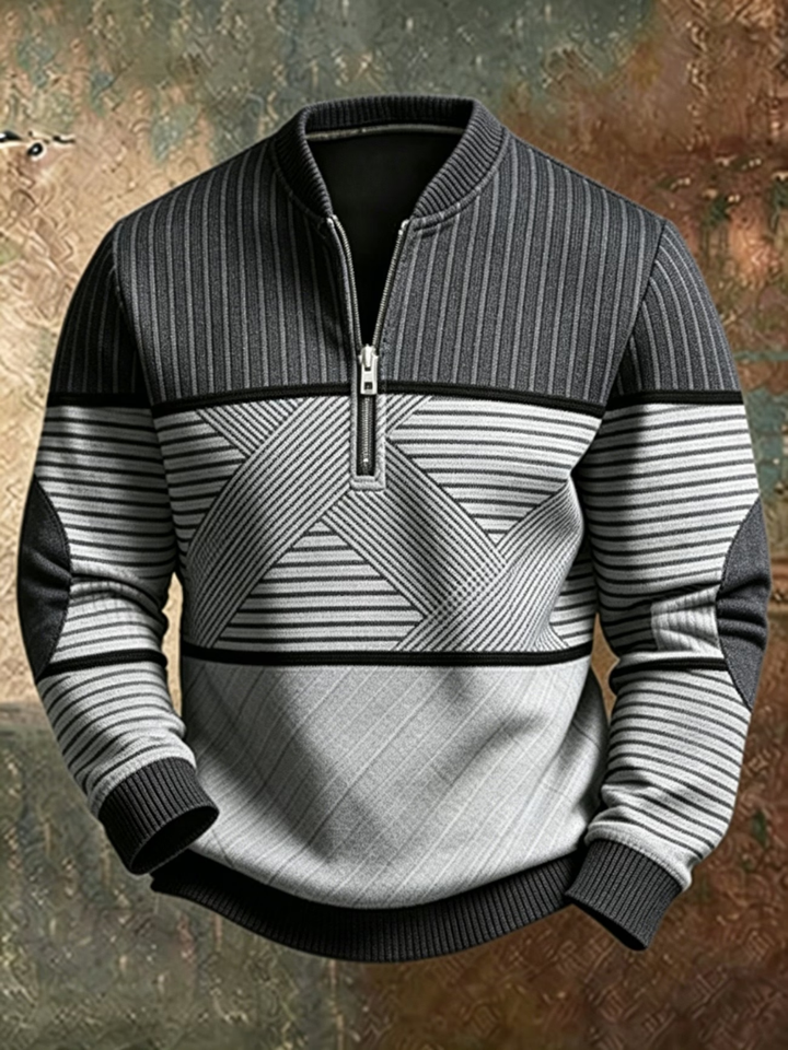 Francesco | Elegante maglione da uomo con mezza zip