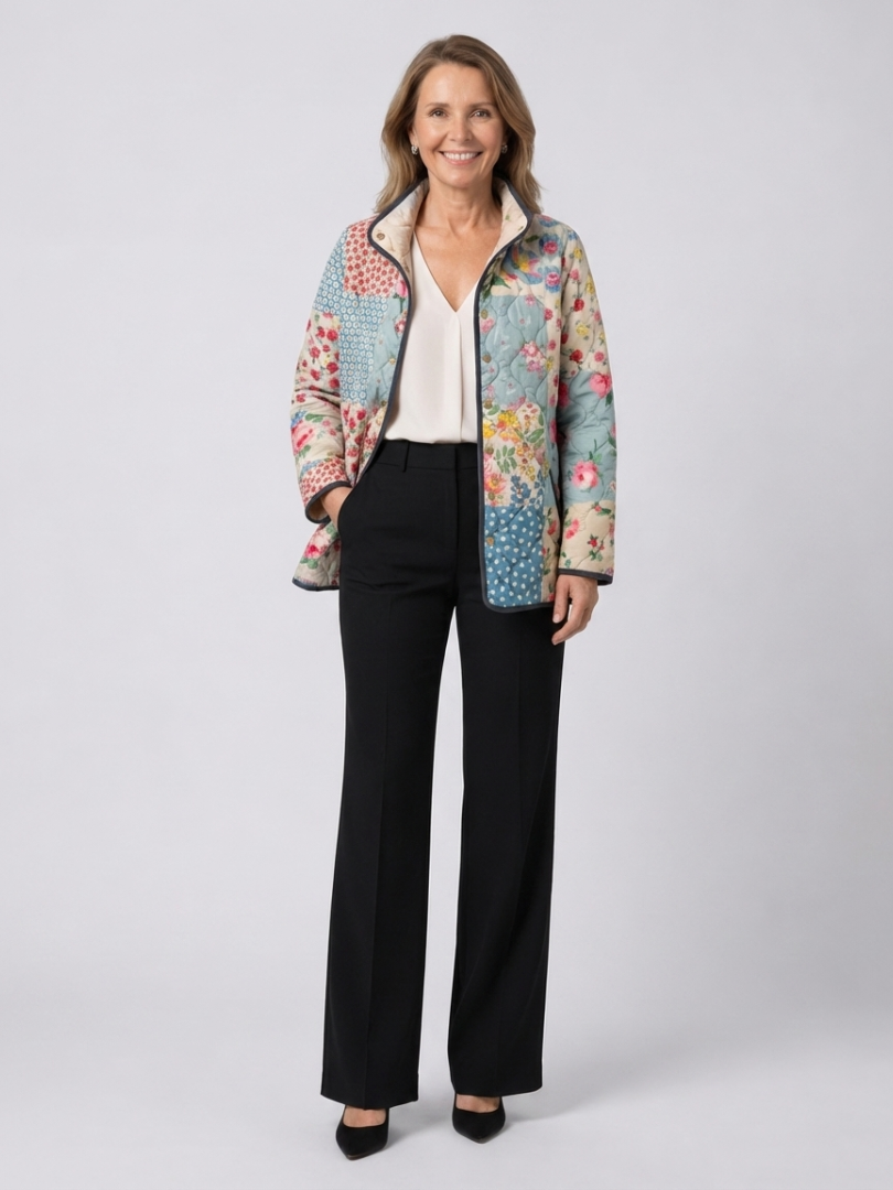 DELACROIX | Giacca trapuntata patchwork floreale Chloé