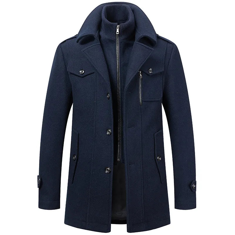 Edoardo | Elegante cappotto invernale con cerniera e bottoni