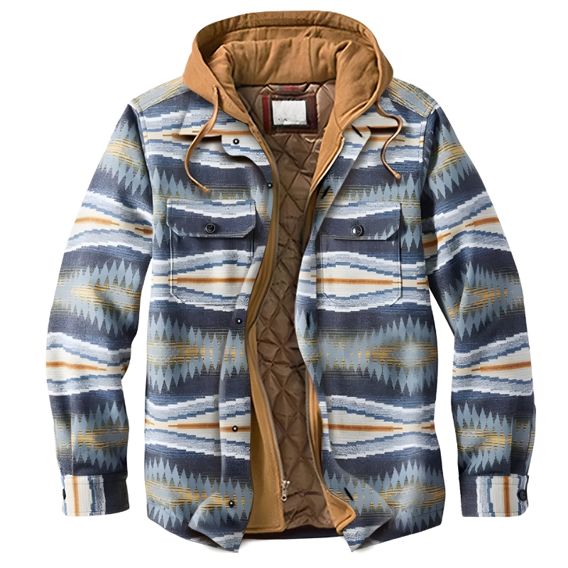 Stefano| Giacca patchwork comoda con cappuccio