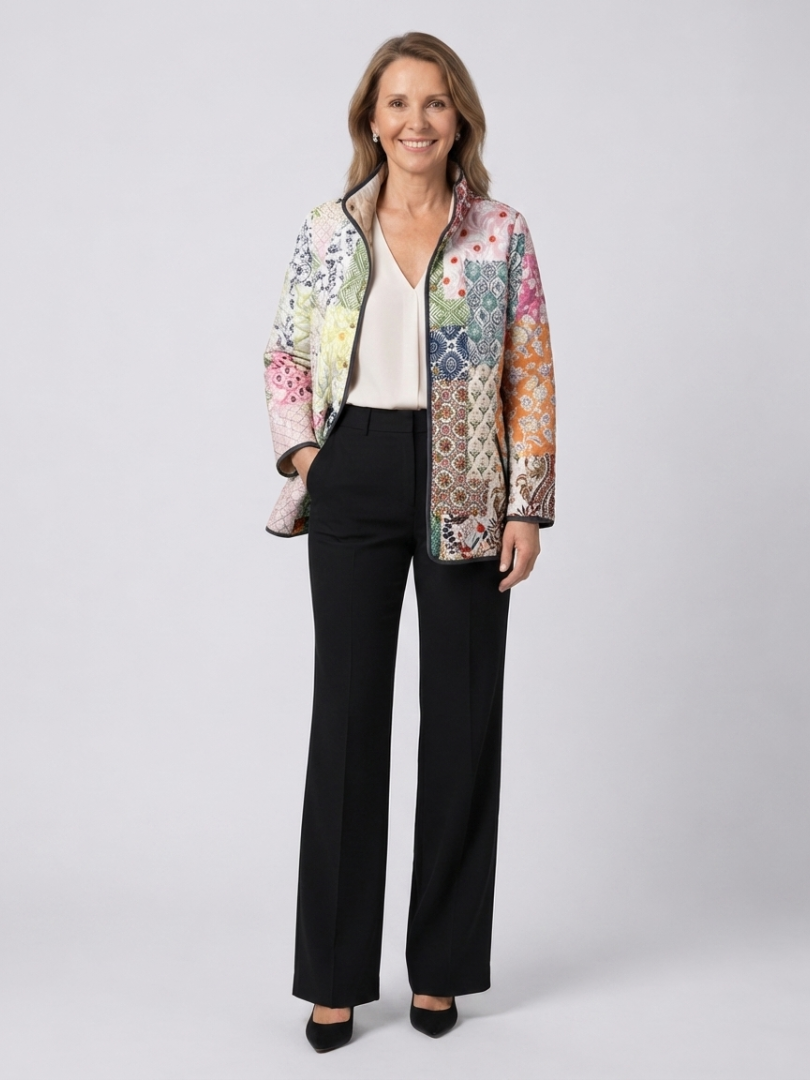 DELACROIX | Giacca Trapuntata Patchwork Boho Florence