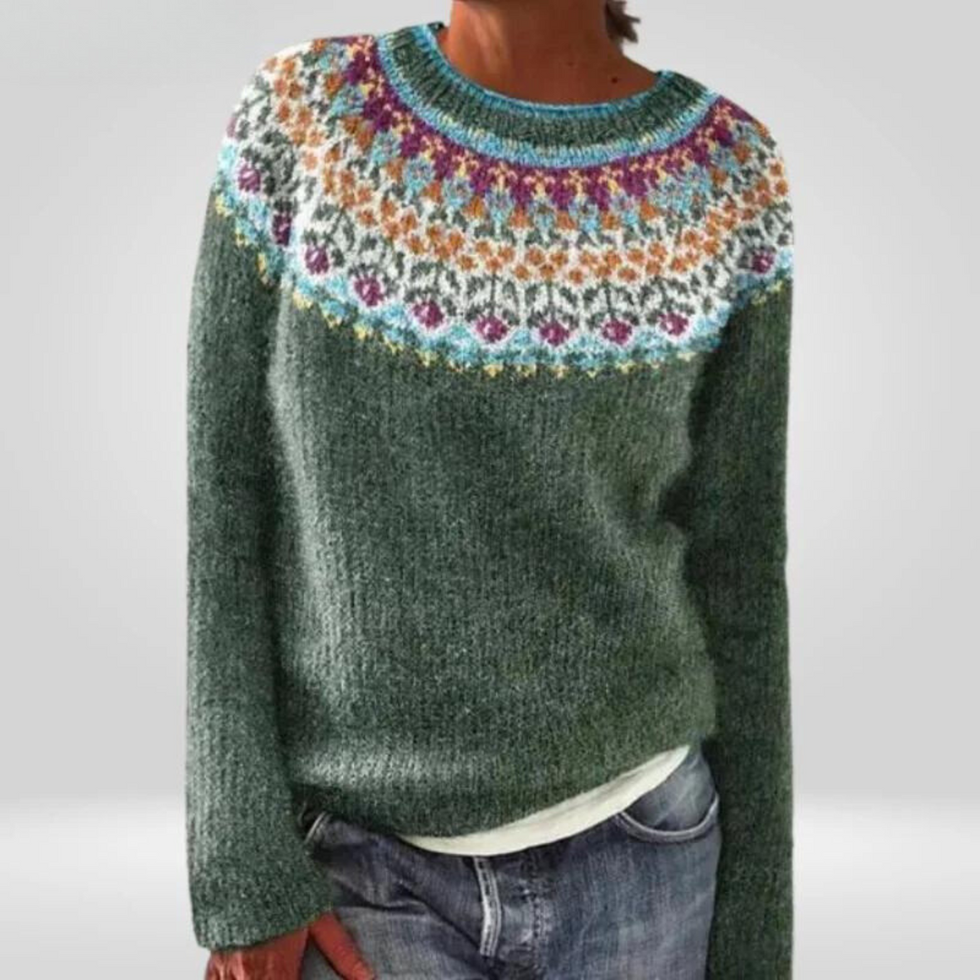Maglione in maglia verde salvia Véronique