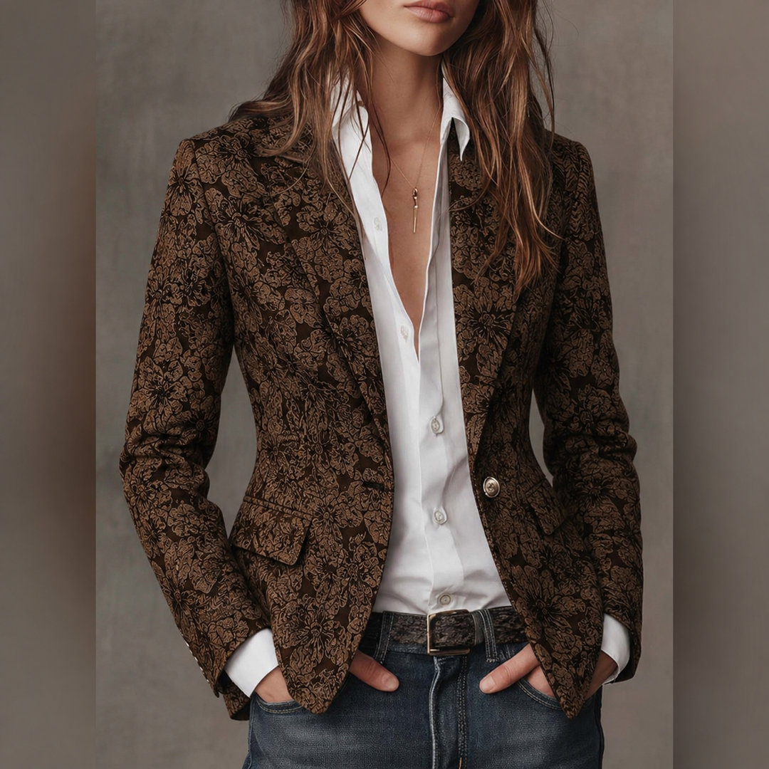 Estelle | Blazer aderente in jacquard di cashmere