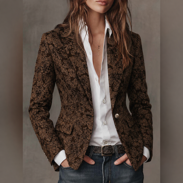 Estelle | Blazer aderente in jacquard di cashmere