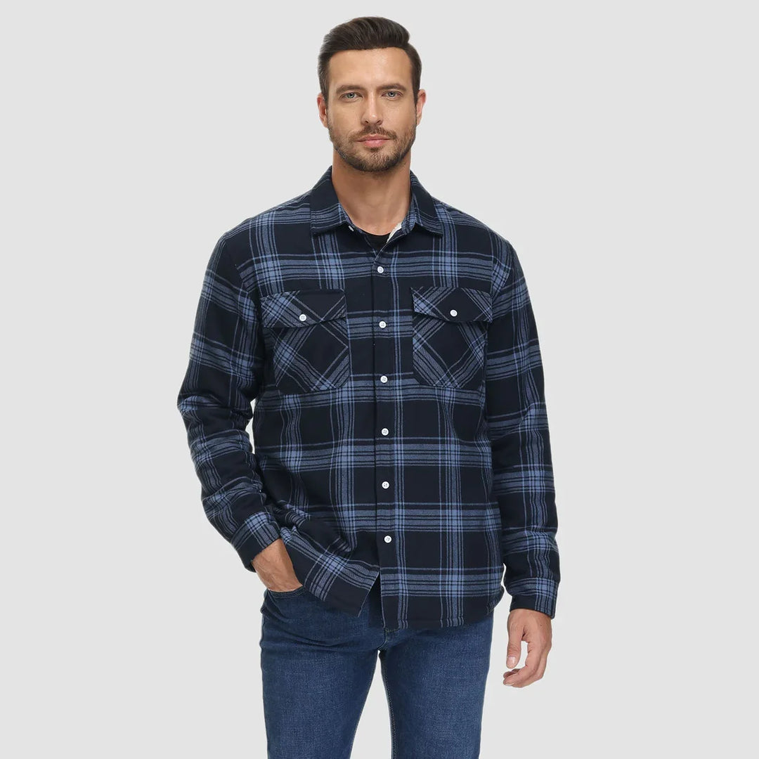 Leonardo | Giacca-camicia a quadri imbottita