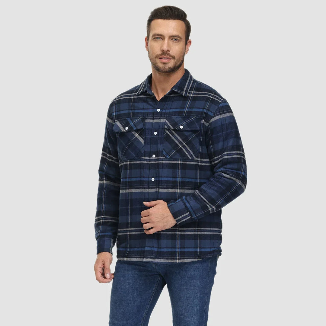 Leonardo | Giacca-camicia a quadri imbottita
