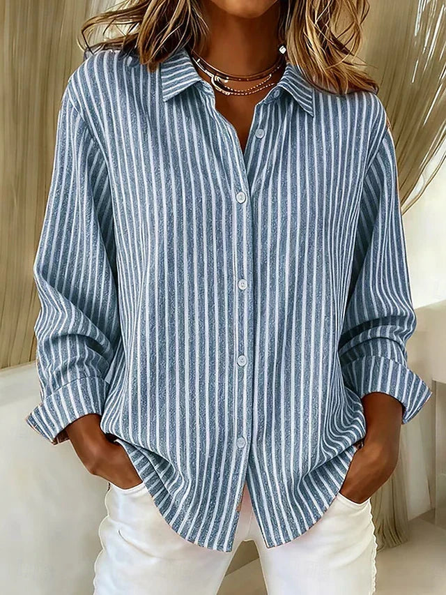 Jacqueline™ | Camicia a righe con bottoni davanti