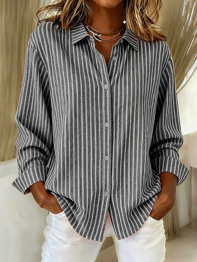 Jacqueline™ | Camicia a righe con bottoni davanti
