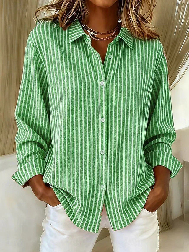 Jacqueline™ | Camicia a righe con bottoni davanti