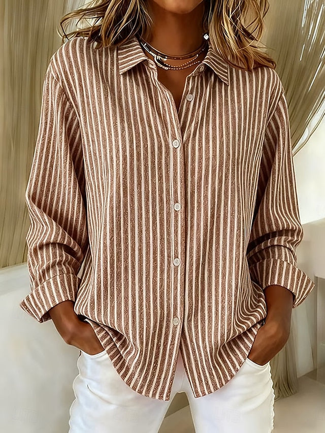 Jacqueline™ | Camicia a righe con bottoni davanti