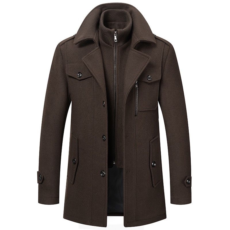 Edoardo | Elegante cappotto invernale con cerniera e bottoni