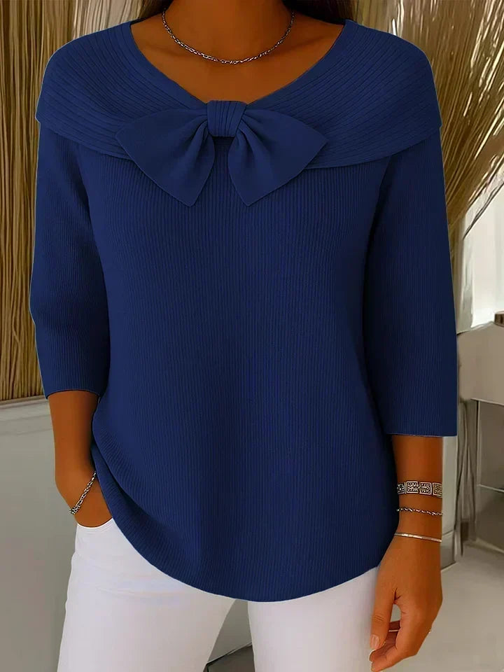 Tivella™ | Maglione con fiocco e scollo rotondo