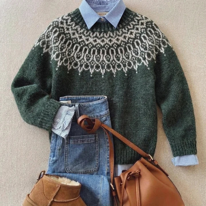 Maglione in maglia con inserto Neige Camille