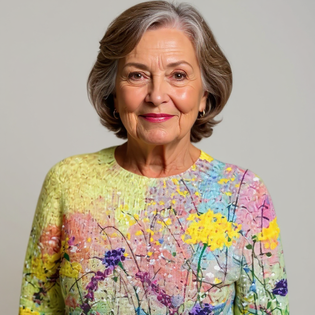 Maglione in maglia Prateria fiorita Manon