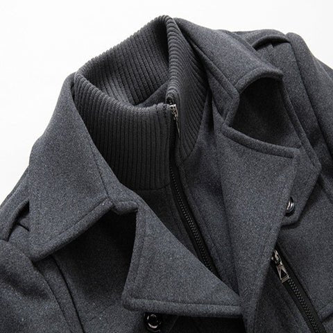 Edoardo | Elegante cappotto invernale con cerniera e bottoni