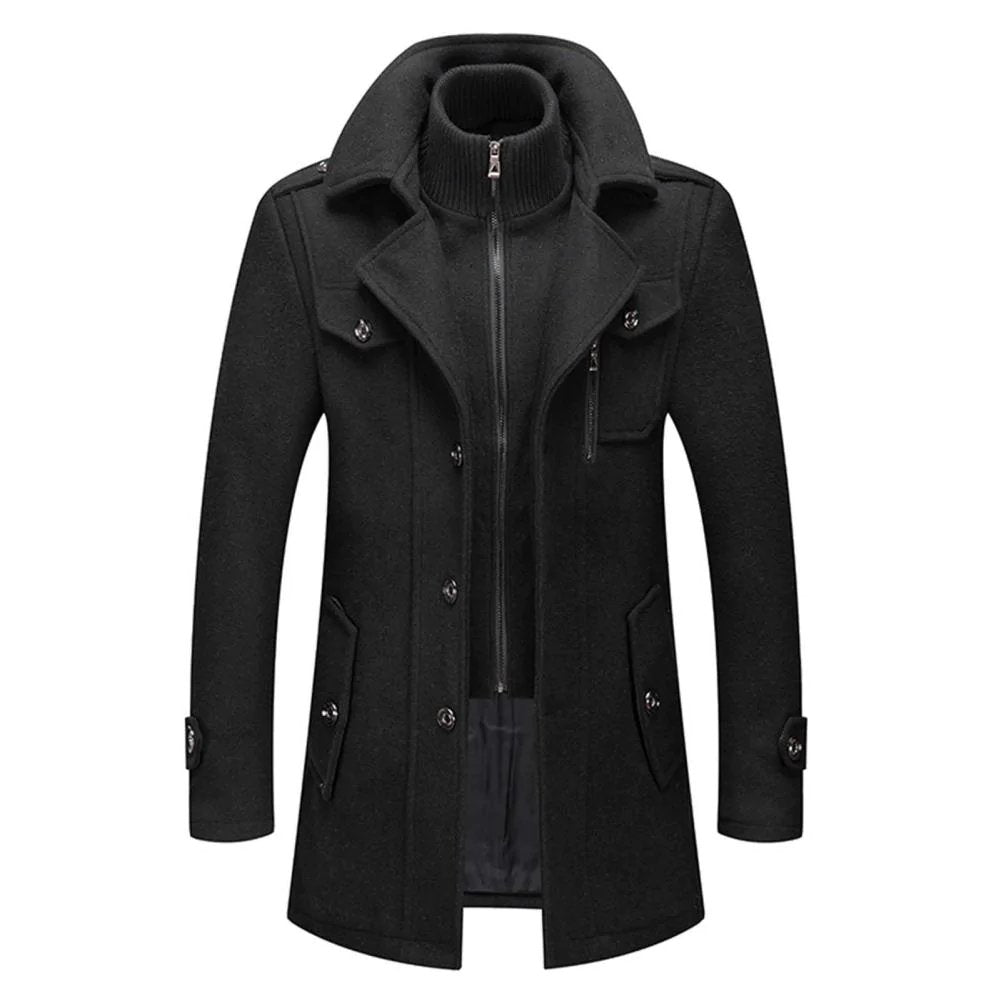 Edoardo | Elegante cappotto invernale con cerniera e bottoni