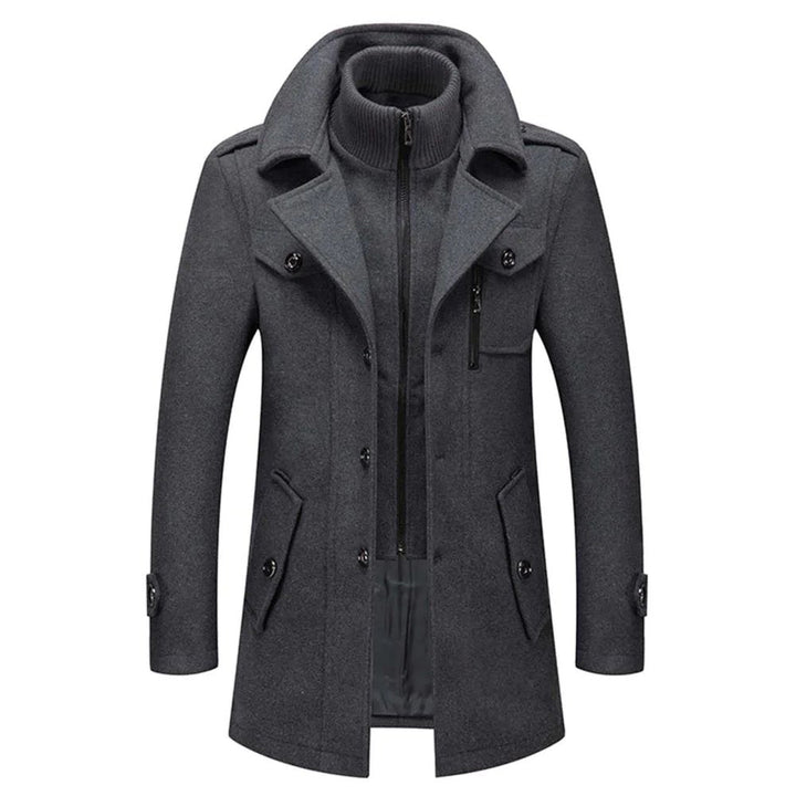 Edoardo | Elegante cappotto invernale con cerniera e bottoni