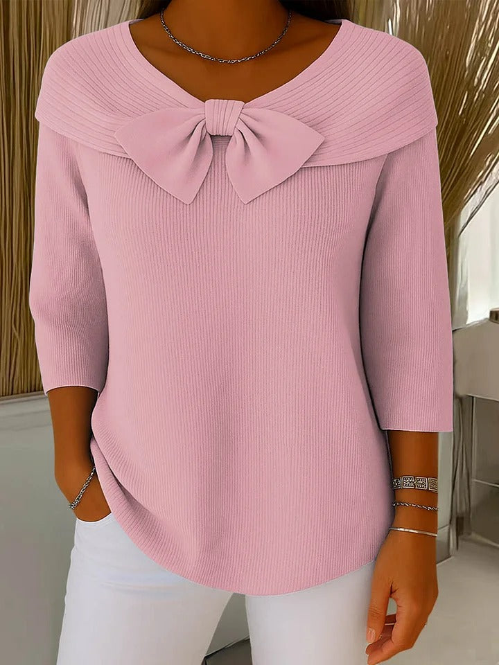 Tivella™ | Maglione con fiocco e scollo rotondo