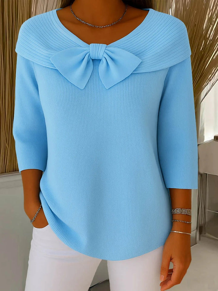 Tivella™ | Maglione con fiocco e scollo rotondo