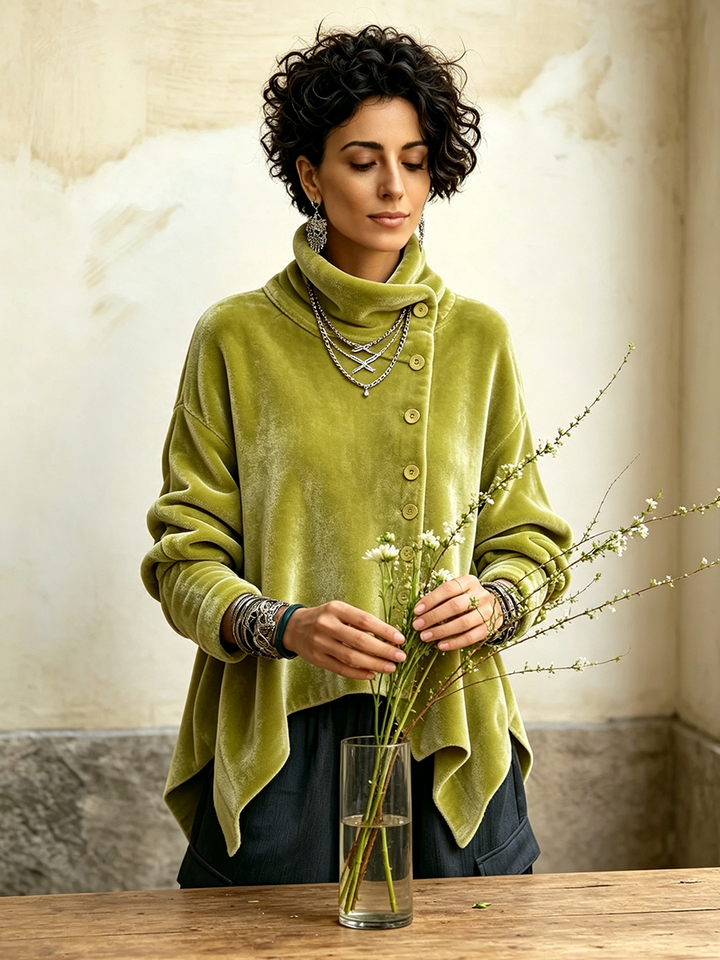 Ginevra | Top elegante a collo alto
