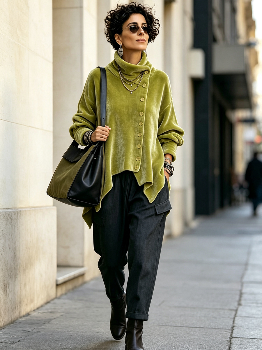 Ginevra | Top elegante a collo alto