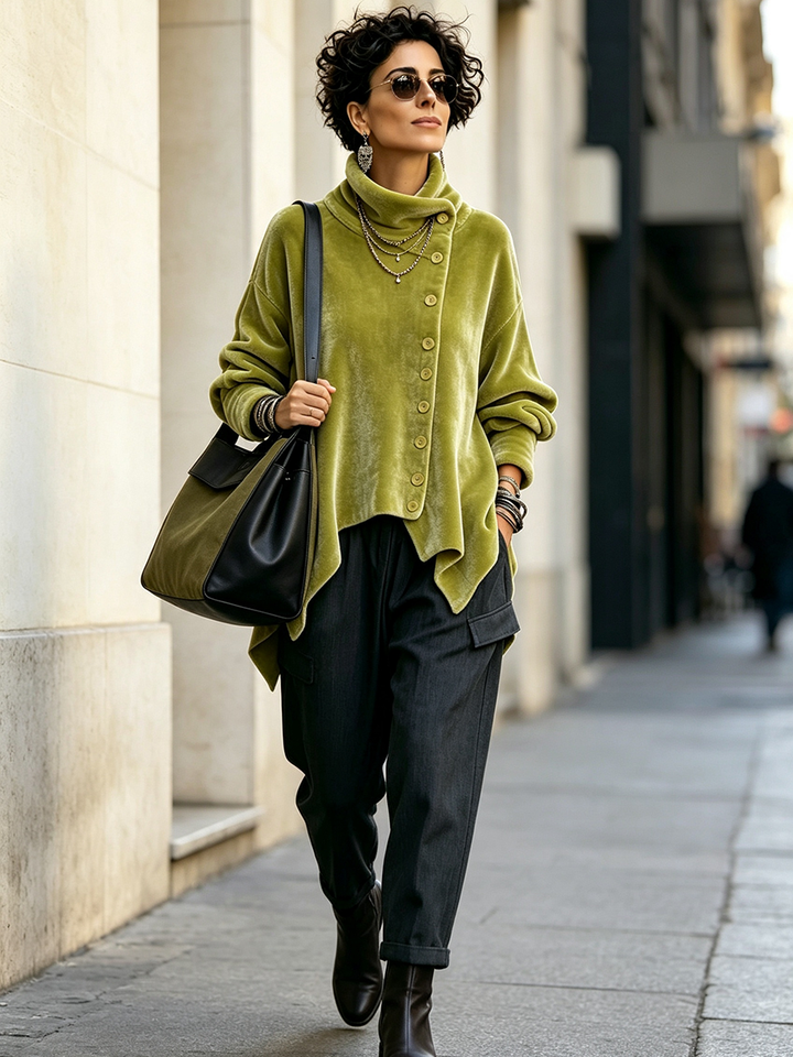 Ginevra | Top elegante a collo alto
